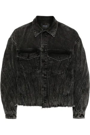 MUGLER Denimjakke med paneler