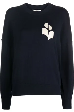 Marant Etoile Marisans intarsia-strikket trøje med logo