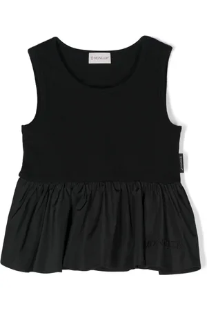 Moncler Peplum-top med broderet logo