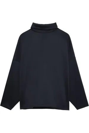 FEAR OF GOD Sweatshirt med logoapplikation og polokrave