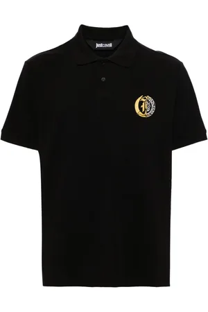 Roberto Cavalli Polo i piqué med logotryk