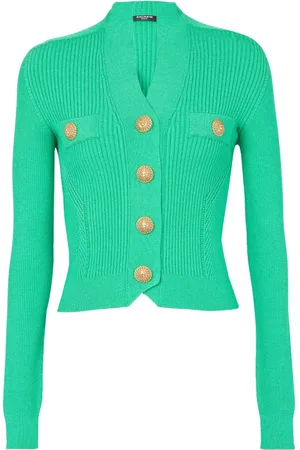 Balmain Ribstrikket cardigan med knapper