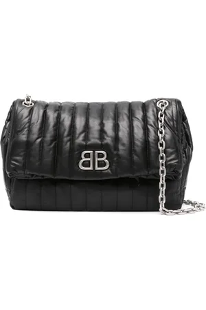 Balenciaga Mellemstor quiltet Monaco skuldertaske med kæderem