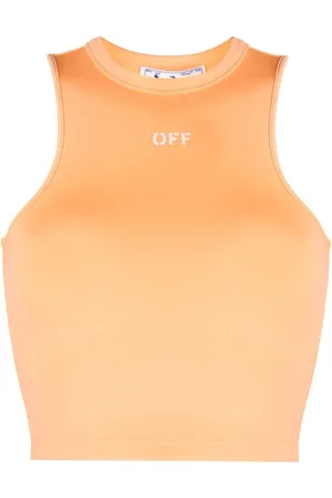 OFF-WHITE ærmeløs top med rund hals