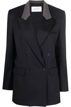Fabiana Filippi Dobbeltradet blazer med kontrastkrave