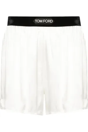 Tom Ford Shorts i satin med logolinning