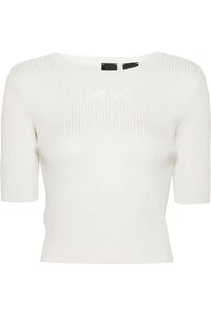 Pinko Ribstrikket Love Birds top