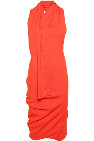 Fendi Mellemlang asymmetrisk kjole med halterneck