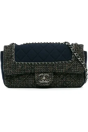 CHANEL Lille skuldertaske i jersey med flaplukning fra 2014-2015