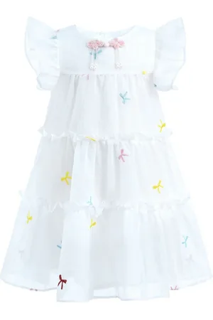 Mimi Tutu Kjole med blomster-broderi