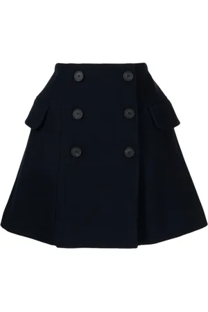 Maison Kitsuné Kort slå-om nederdel med A-snit