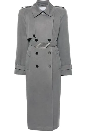 The Attico Trenchcoat i kanvas med skulder-svampe