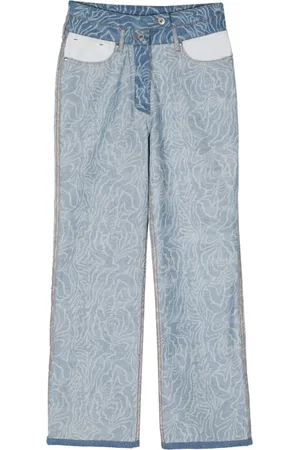 Sonia by Sonia Rykiel Højtaljede Zebra jeans med svaj
