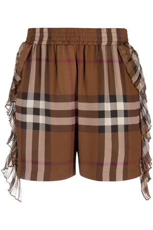 Burberry Silkeshorts med ternet tryk