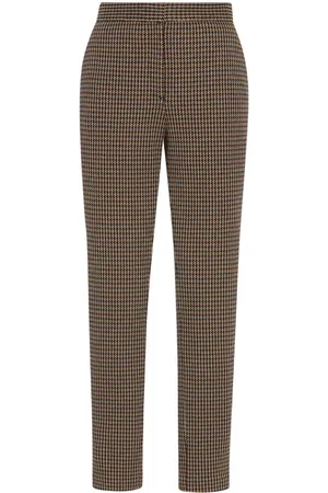 ROSETTA GETTY Cropped skinny-bukser med houndstooth-mønster