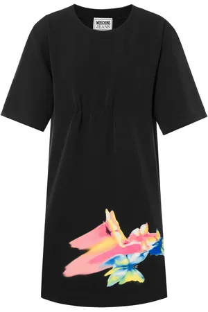 Moschino Kort T-shirt-kjole med grafisk tryk