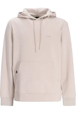 HUGO BOSS Hættetrøje i jersey med logo-applikation