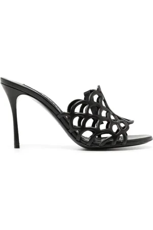 Sergio Rossi Sr Mermaid 90mm mules i læder