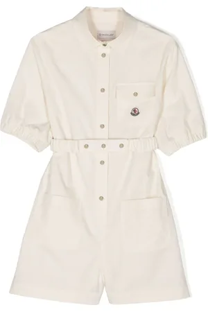 Moncler Playsuit med trekvartlange ærmer og logomærke