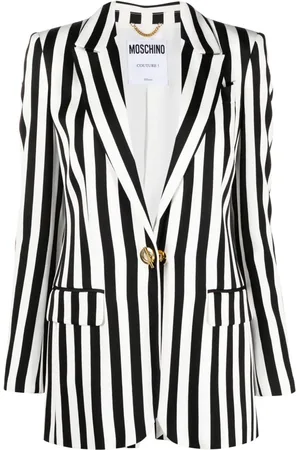 Moschino Stribet blazer i satin