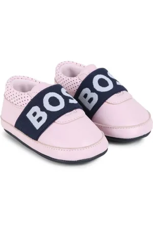 HUGO BOSS Babysko i læder med logorem
