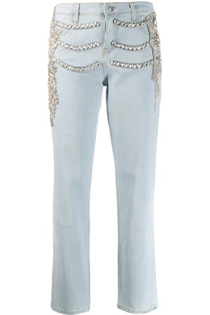 Philipp Plein Boyfriend-jeans med krystaludsmykning