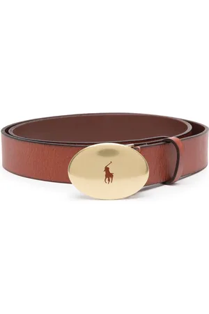 Ralph Lauren Læderbælte med logoplade