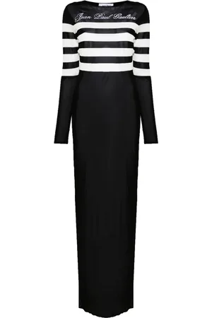 Jean Paul Gaultier Lang kjole med broderet logo