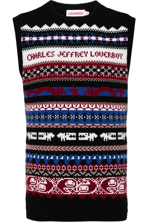 Charles Jeffrey Loverboy Fair Isle-intarsiastrikket top