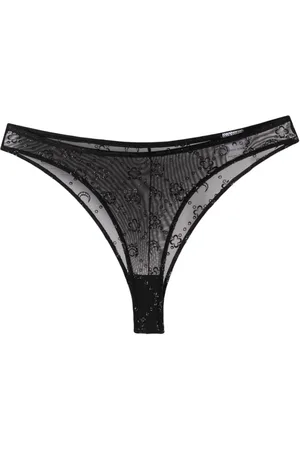 Marine Serre Trusser i mesh med glimmer og monogram