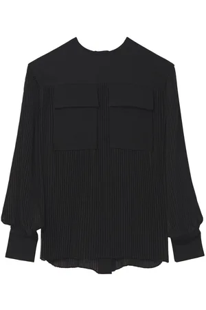 Proenza Schouler Plisseret bluse med lange ærmer