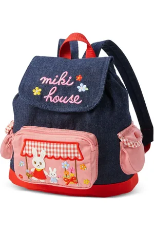 Miki House Rygsæk i denim med kanin-broderi