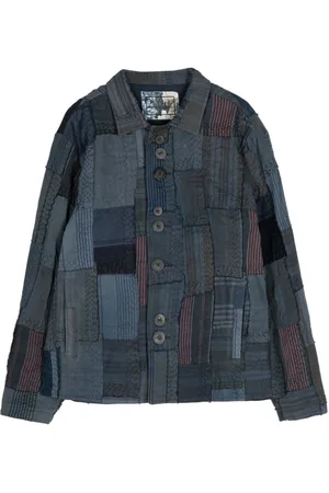 BY WALID Skjortejakke med patchwork