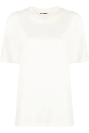 Jil Sander Kortærmet T-shirt med sænkede skuldre