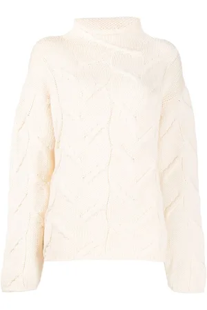 CHANEL Kabelstrikket trøje med høj hals fra 1999