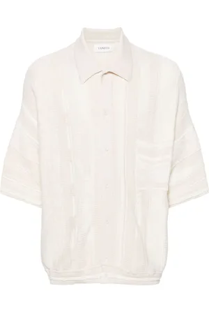 LANEUS Polo-cardigan i jacquard