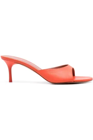 Amina Muaddi 60 mm Jeanne sandaler i læder