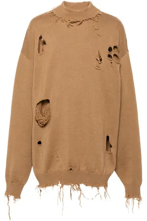 Vetements Sweater med slitageeffekt