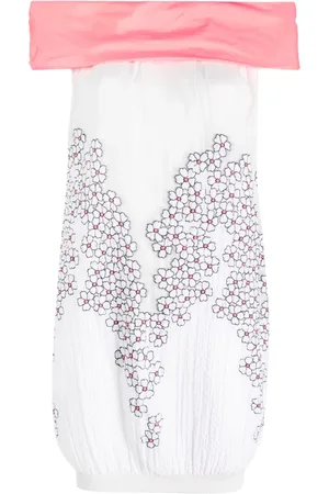 GEMY MAALOUF Kjole med blomstertryk og off-shoulder-snit