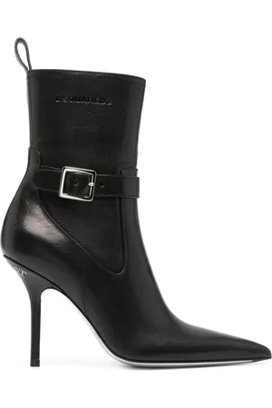 Dsquared2 120mm læderstøvler med slitageeffekt