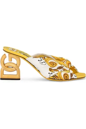 Dolce & Gabbana 75 mm DG Pop sandaler med Majolica-tryk