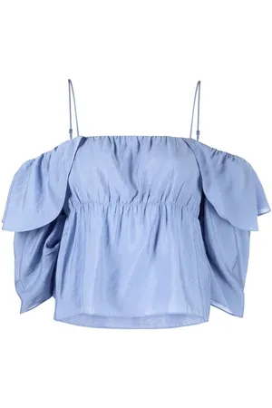 Vince Bluse med flæser og cold shoulder-detalje