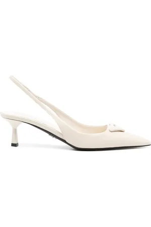 Prada 35 mm slingback-pumps i læder