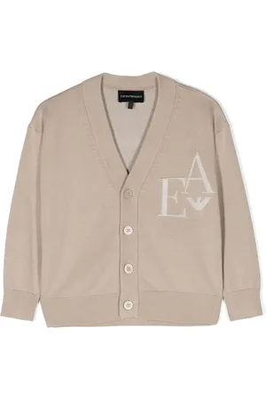 Emporio Armani Cardigan med logo-jacquard og knapper