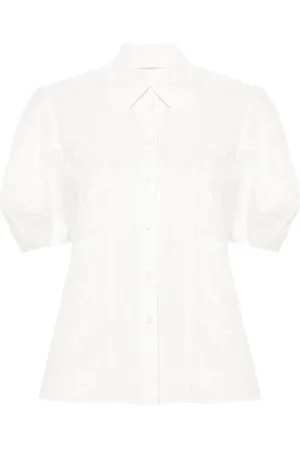 Chloé Skjorte i poplin med broderet detalje