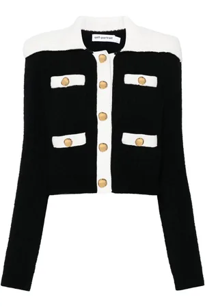 Self-Portrait Cardigan med kontrastkant