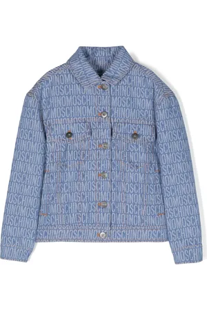 Moschino Jakke i denim med monogram-jacquard