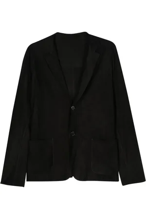 SALVATORE SANTORO Blazer i ruskind og læder