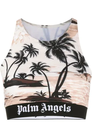 Palm Angels Cropped sportstop med palmetræ