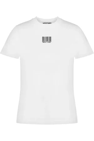 Moschino T-shirt med stregkode-tryk